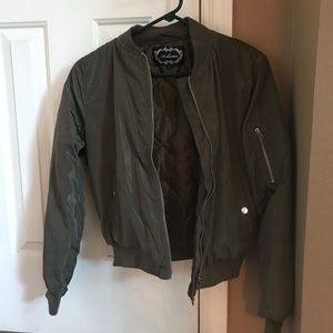 Olive Green Bomber Jacket